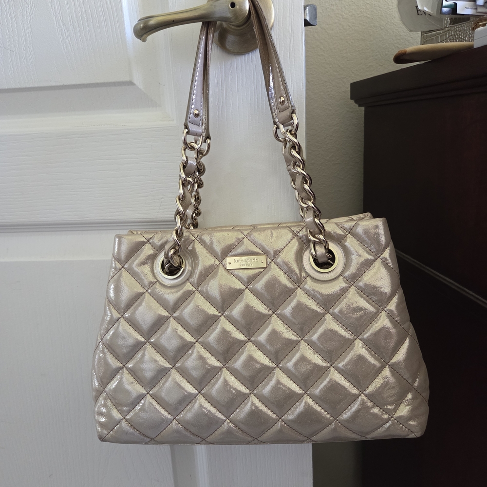 Kate Spade Metallic Quilted Shoulder Bag
